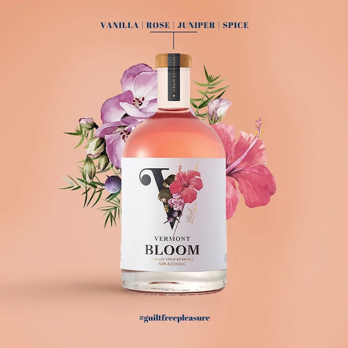 VerGin Bloom – Alcohol-Free Spirit with Vanilla, Rose, and Exotic Island Spices VerGin Bloom alcohol-free botanical spirit with vanilla, rose, juniper, and warm spice notes